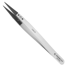 Excelta Tweezers - .040" Wide Replaceable Tip - Straight -- Carbon Fiber Tips - 169B-RT