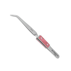 Excelta Tweezers - Reverse Action - Curved - Anti-Mag. SS - Wooden Grips - 30-SA