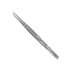 Excelta Forceps - Gemologist - Straight - SS - Longitudinal Groove/Slide Lock - JLS-2
