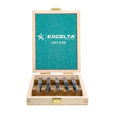 Excelta Tweezer Kitset - Anti-Mag. SS - Wooden Case - KST-5-SE
