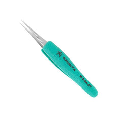 Excelta Tweezers - Straight Tapered Ultra Fine Point - Miniature - Anti-Mag. SS - Ergonomic - M-5-SA-ET