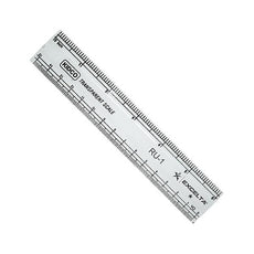 Excelta Ruler - Straight - Plastic   - RU-1 MOQ pk/24