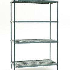 Metro Super Erecta Pro EZPR1836NK3-4 Industrial Wire 4-Shelf Restaurant Shelving Unit with Removable Plastic Mats, Easy Order Kit, 18" x 36" x 74"