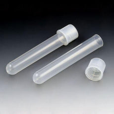 Culture Tube, 17 x 100mm (14mL), PS, STERILE, Attached Dual Position Cap, 25/Bag, 20 Bags/Unit-110158