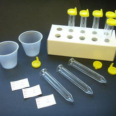 Uri-Pak Urine Collection System, 12mL Flared Top Urine Tube, Yellow Snap Caps with Sanitary Grip, Collection Cups, ID Labels & Rack, 100/Bag, 5 Bags/Unit-112019R