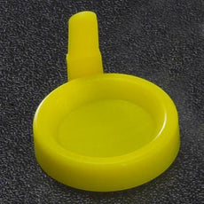Cap, Snap with Sanitary Grip, PE, Yellow, for Flared Top Urine Tube, 500/Bag, 3 Bags/Unit-113137