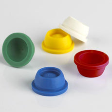 Cap, Plug, 16mm, Santoprene, for Vacuum and Test Tubes, YELLOW, 1000/Pack-113151Y