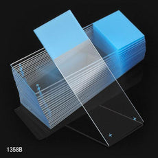 Microscope Slides, Diamond White Glass, 25 x 75mm, Charged, 90¬∞ Ground Edges, Blue Frosted, 72/Box-1358B-72