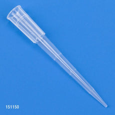 Pipette Tip, 1 - 200uL, Certified, Universal, Graduated, Natural, 54mm, STERILE, 96/Rack, 10 Racks/Box-151150RS-96