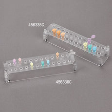 Rack for 1.5mL and 2.0mL Microcentrifuge Tubes, Stackable, Polycarbonate (PC), 24-Place, Blue-456335B