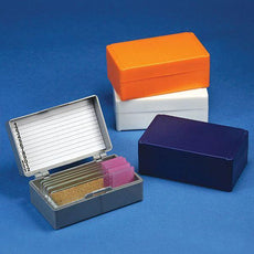 Slide Box for 12 Slides, Cork Lined, Orange-513072N