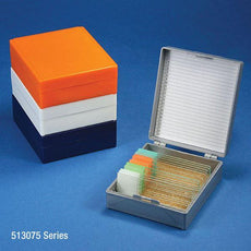 Slide Box for 25 Slides, Cork Lined, White-513075W