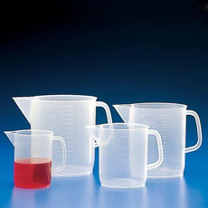 Beaker with Handle, PP, Molded Graduations, 1000mL-601157-1