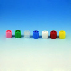 Screw Cap with Silicone Washer for Sample Tubes with External Threads (#'s: 6030-6059), Orange-6137N