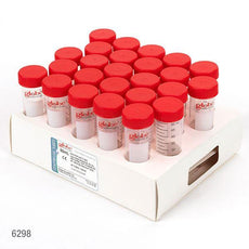 Diamond MAX Centrifuge Tube, 50mL, Attached Red Flat Top Screw Cap, PP, Printed Graduations, STERILE, Certified, 25/Cardboard Rack, 20 Racks/Unit-6298