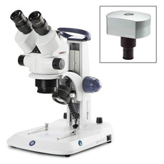 StereoBlue Trinocular Stereo Microscope, Blue, 0.7X To 4.5X Zoom Obj., WithCamera - ESB-1903‚Äã-DC18