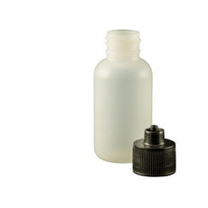 Jensen Global 1 oz. Bottle LDPE Boston Round w/ Black Luer Lock Cap - JG1.0BC