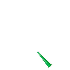 Jensen Global 18 Gauge 1.25" Taper Tip ID .035" - Green - Box/50 - JG18-1.25TTX