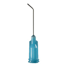 Jensen Global 24 Gauge 1.0" HP Series Tip ID .012" 45º Bend - Light Blue - Box/50 - JG24-1.0HPX-45