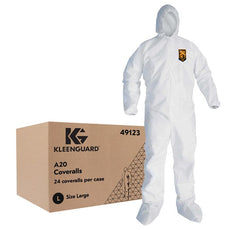 Kimberly Clark KLNGD A20 Coverall Hood/Boot Wht L - 49123