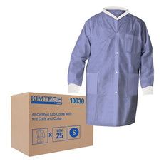 Kimberly Clark KT A8 Lab Coat,Blue,KnitCollar,SM,25 - 10030