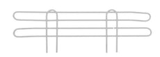 Metro L18N-4W Super Erecta 4" High Stackable Ledge for Wire Shelving, White, 18"