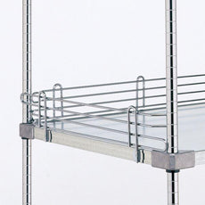 Metro L18WC Super Erecta 4" High Ledge for Solid Shelving, Chrome, 18"