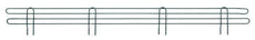 Metro L48N-4K3 Super Erecta 4" High Stackable Ledge for Wire Shelving, Metroseal Green Epoxy, 48"