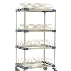 MetroMax 4 MAX4-PR36VX4 Mobile Drying Rack with Two Tray Racks and Two Pan Racks, 26" x 38" x 68"
