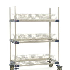 MetroMax 4 MAX4-PR48VX2 Mobile Drying Rack with Three Tray Racks, 26" x 50" x 68"