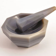 Motar & Pestle Set, Agate Stone, 300 Ml - MPA060