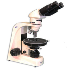 Meiji Techno MT9200L Binocular Polarizing Upright Brightfield Microscope with Infinity Corrected SM Plan Strain Free objectives 4X, 10X,40X and with built-in Köhler LED illumination