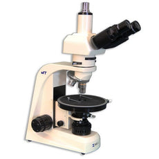 Meiji Techno MT9300H Trinocular Polarizing Upright Brightfield Microscope with Infinity Corrected SM Plan Strain Free objectives 4X, 10X,40X and with built-in Köhler Halogen illumination