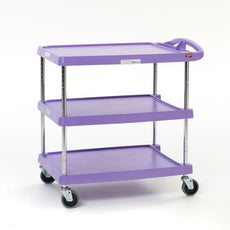 Metro MY2030-34AP myCart Series 3-Shelf Utility Cart, Purple, 20" x 30"