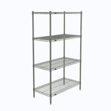 Metro N336C Super Erecta 4-Shelf Industrial Wire Shelving Starter Unit, Chrome, 18" x 36" x 63"