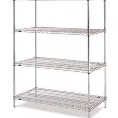 Metro N516C Super Erecta 4-Shelf Industrial Wire Shelving Starter Unit, Chrome, 24" x 24" x 63"