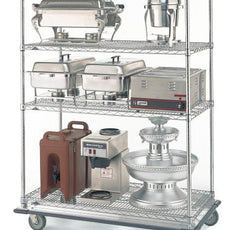 Metro N566MC Super Erecta Industrial Wire Shelving Dolly Truck Cart, 24" x 60" x 70.0625"