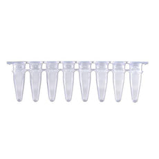 0.2ml qPCR 8-Strip (With SEPARATE Optical Strip Caps)- Natural/Clear- 120/pk-P3802-Q