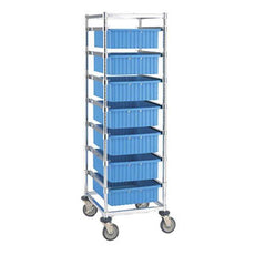 Metro PT1C-5MP Single-Bay Tote Rack, 26" x 22.625" x 68", Polyurethane Casters