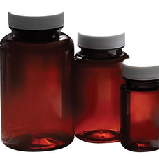 Qorpak Packer Bottles - Amber PET 48/Case - PLC-06592