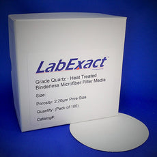 Heat Treated, ultra low metals, Quartz microfiber, 3.2cm diameter, high purity (SiO2) microfiber filters , binderless, 1150°C+ temperature - 100/pk - HT-Q3200