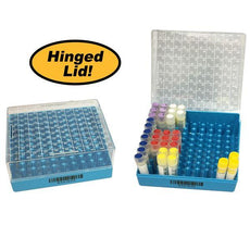 Cryo storage box- 100 place (10 x 10)- polycarbonate- with hinged lid- 5/pk-R2100