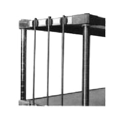Metro R84FC Rods and Tabs for Super Erecta Solid Shelving, Chrome, 84"