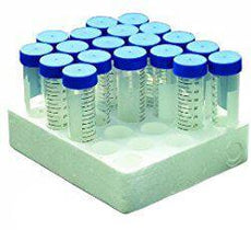 50mL Polypropylene Centrifuge Tube - Conical, Foam Rack, Sterile, 25/Rack, 300/CS - 007109