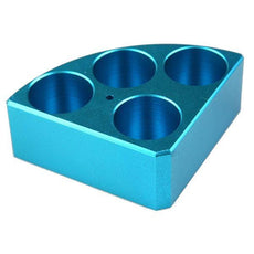 Aluminum Black quarter reaction block, 4 holes 16ml reaction vessel 28mm dia x 43mm depth - 18900005