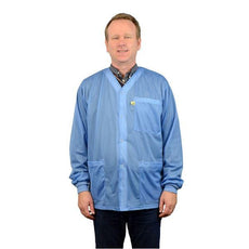 SCS Smock, Jacket, Blue, Large, Knitted Cuffs, 3 Pkts, No Collar,  - 770013