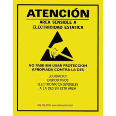 SCS Sign, Attention, 17in X 22in, Rs-471, Spanish - SIGN17X22S