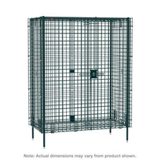 Metro SEC33K3 Super Erecta Stationary Security Shelving Unit, Metroseal Green Epoxy, 21.5" x 38.5" x 66.8125"