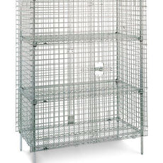 Metro SEC53C Super Erecta Stationary Security Shelving Unit with 2 Intermediate Shelves, Chrome, 27.25" x 38.5" x 66.8125"