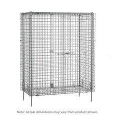 Metro SEC53CQ qwikSLOT Stationary Security Shelving Unit, Chrome, 27.25" x 38.5" x 66.8125"